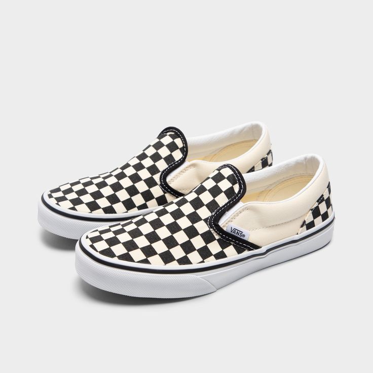 Vans Junior Slip-On Check Black/White Sneaker
